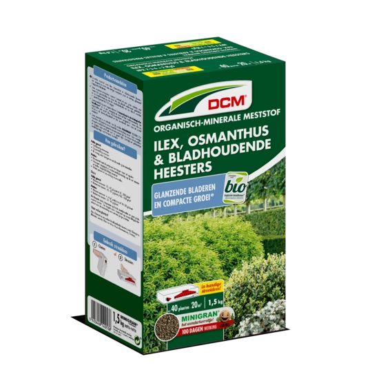 DCM Meststof Ilex, Osmanthus & Bladhoudende Heesters 3 KG